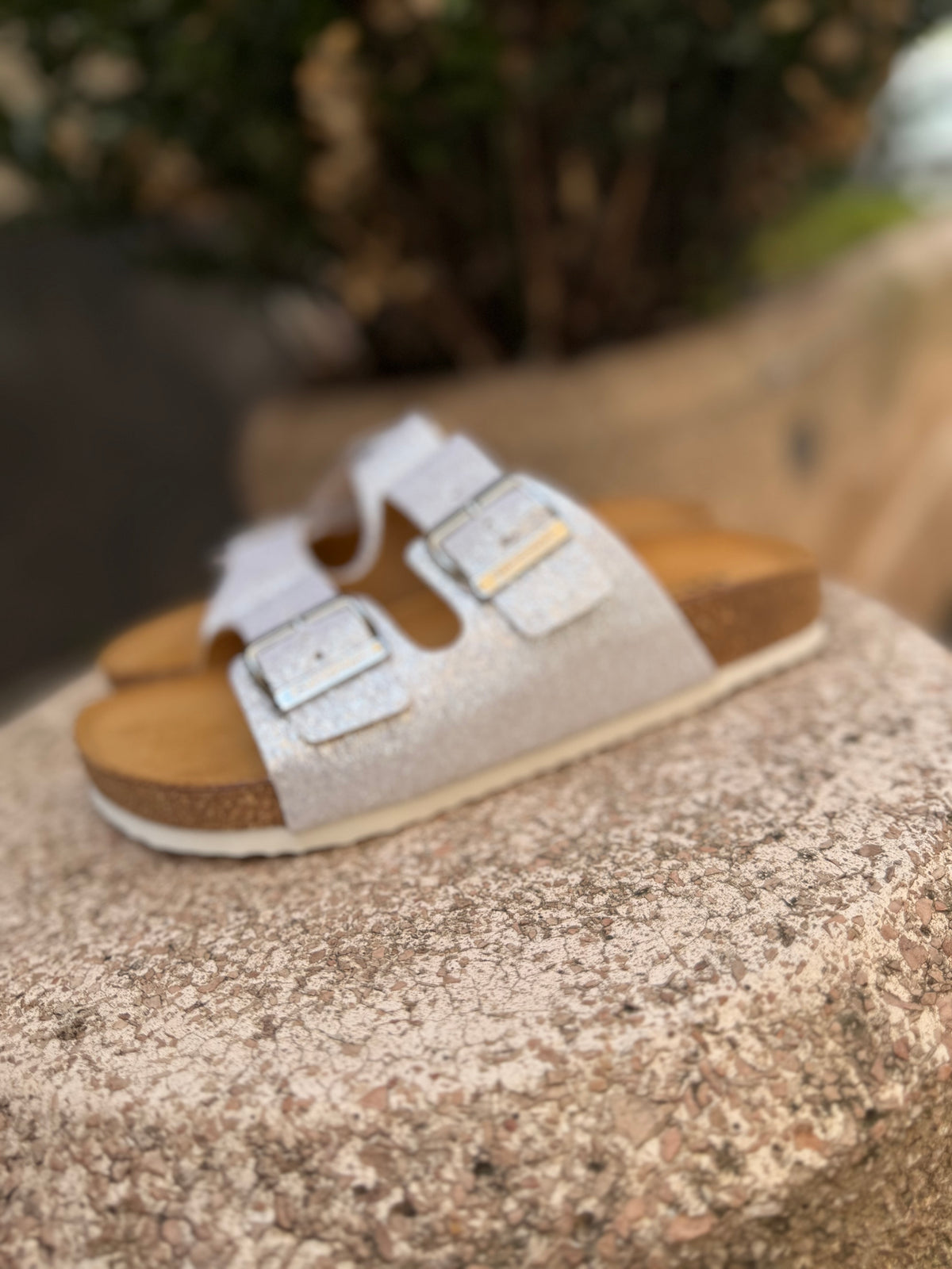 Ciabattina Superga doppia fascia glitter