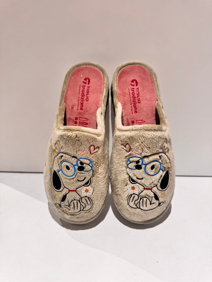 Pantofole Tiglio cagnolino