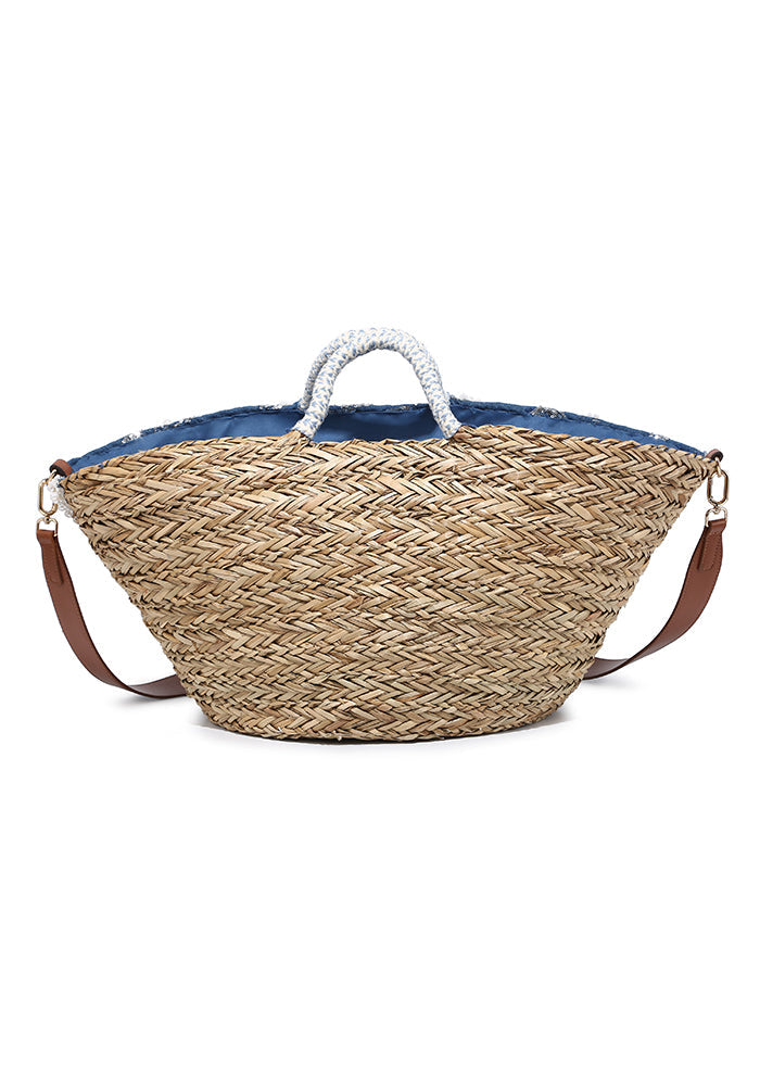 Borsa in paglia perline