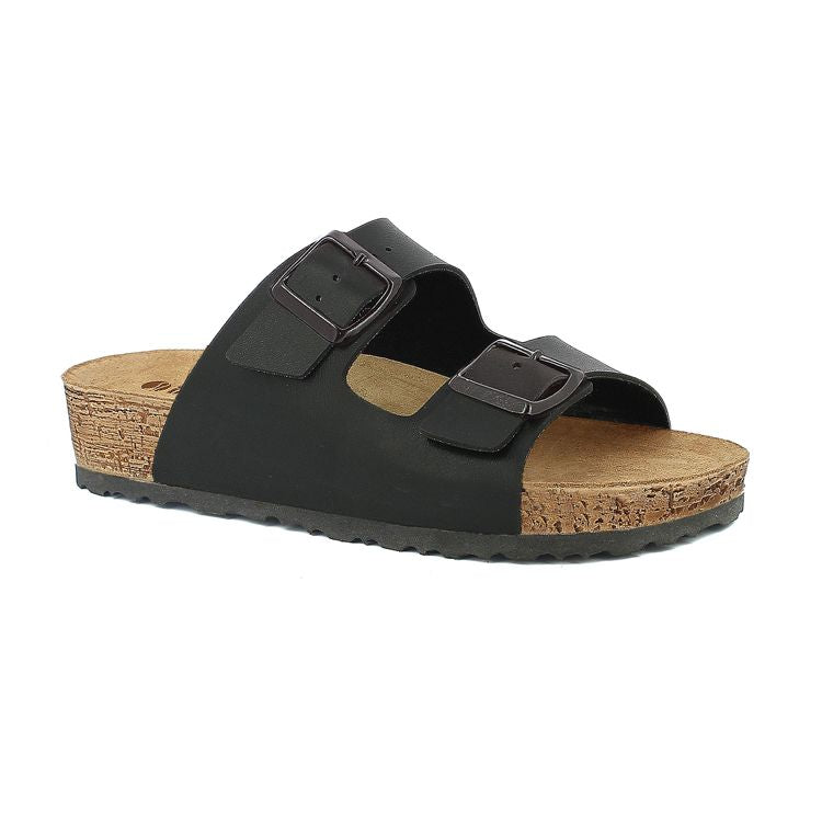 Ciabatta INBLU doppia fibia zeppata NM39