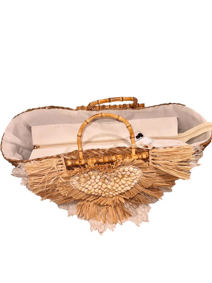 Borsa In Paglia Cuore