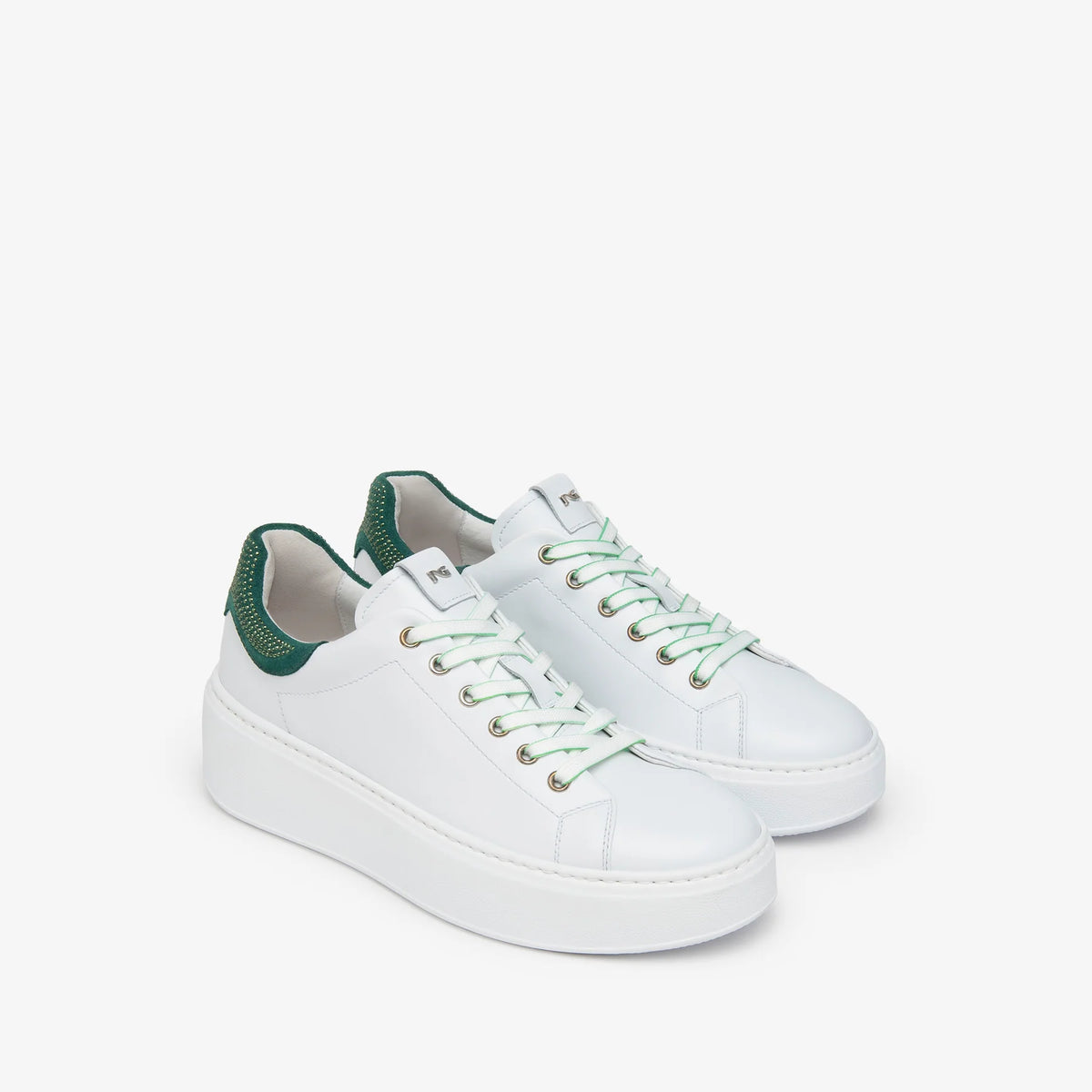 Sneakers Nero Giardini Bianca e Verde