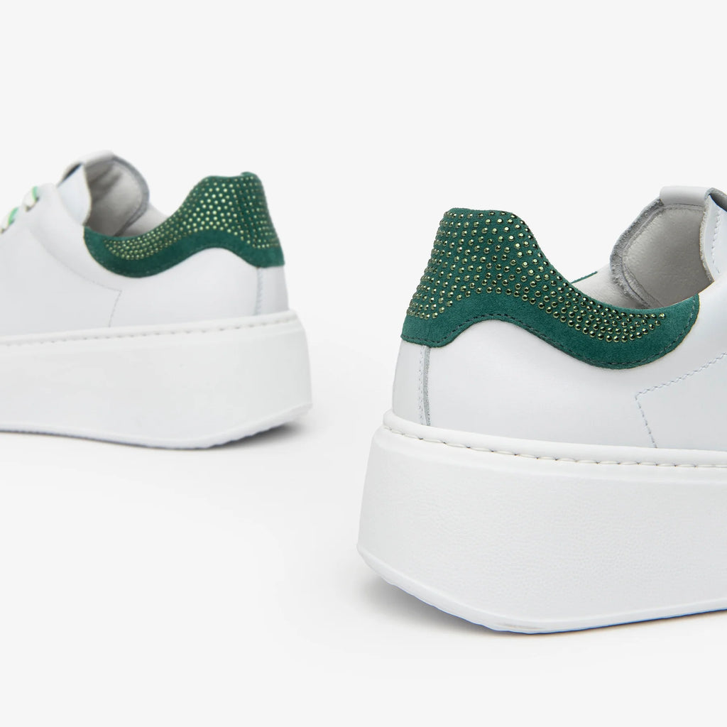 Sneakers Nero Giardini Bianca e Verde
